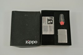 Zippo Lighter Gift Set Silver Tone 2006 Engraved GLM Stainless Steel USA - £18.97 GBP