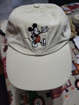 Disney Adult Khaki Retro Vintage Mickey Mouse Hat Cap Baseball Adjustable New - £20.16 GBP
