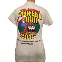 Vintage Budweiser Crawfish Boil T Shirt American Legion Riders 2017 Palmetto FL - £9.72 GBP
