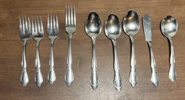 9  CHATELAINE pattern stainless Flatware Oneida Community Mixed Pieces - £19.91 GBP