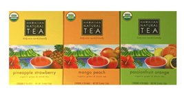 Hawaiian Natural Tea Organic Variety Pack of 3 Flavors - £25.94 GBP