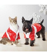 Wondershop Dog Cat Pet Red Robe Christmas Snowflake Fleece Dog Size XS - £15.79 GBP