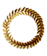 Modern Metallic Gold Leaf Round Wreath Wall Décor | Christmas Décor - £61.50 GBP