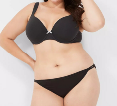 Lane Bryant CACIQUE Double String Bikini Panty BLACK PLUS Size 12 0X NWT - $15.94