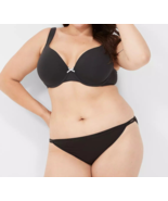 Lane Bryant CACIQUE Double String Bikini Panty BLACK PLUS Size 12 0X NWT - $21.80 CAD
