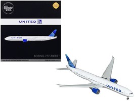 Boeing 777-300ER Commercial Aircraft with Flaps Down &quot;United Airlines&quot; White wi - £141.43 GBP
