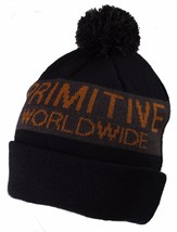 Primitive Apparel Black Pom Beanie Hat NWT - $373.45 MXN