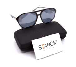 New Starck Eyes Sh 5013 0012/4D Black Mirrored Authentic Sunglasses 57-14 #390 - £118.20 GBP