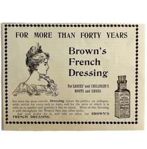 Brown&#39;s French Shoe Crown Dressing 1894 Advertisement Victorian Polish 1... - $14.99