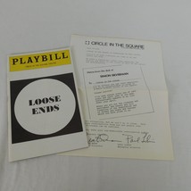 Loose Ends Playbill&amp;Note July 1979 Kevin Klein Roxanne Hart Patricia Ric... - £11.39 GBP