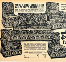 1969 Parlor Suite 14 pc Set 1901 Repro Advertisement Sears Furniture DWU17D - €25,82 EUR
