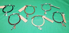 Equine Braided Horse Hair Bracelet Feather Bead Adjustable  -Cowboy Coll... - $18.00
