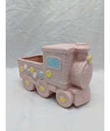 Vintage Ceramic Pink Floral Train Planter 7&quot;X 3 1/2&quot; X 5&quot; - $382.04 MXN
