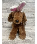 Dan Dee Wal-Mart Brown Puppy Dog Plush Easter Bunny Ears Fluffy Stuffed ... - £7.85 GBP