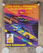Dale Earnhardt Sr. Wrangler #2 Ford Thunderbird 1980 Vintage Promo Poster RARE - £63.30 GBP