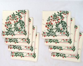 VERA Berries and Leaves 8-PC Dinner Napkin Set - £31.46 GBP