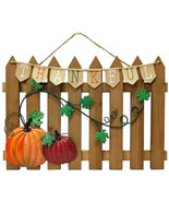 Celebrate Fall Together Thanksgiving Fence Wall Decor  Rustic with Metal... - £22.14 GBP