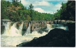 Fraser Lake Camp Ontario Postcard Picturesque Waterfall - £2.32 GBP