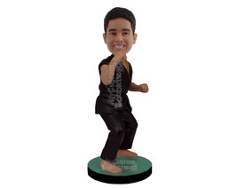 Custom Bobblehead Mean Karate fighter making a stand to his next winning move -  - £70.52 GBP