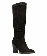 ShoeDazzle Ethel Tall Zipper Boots- Black, US 7M - £25.74 GBP