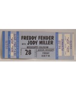 FREDDY FENDER / JODY MILLER - VINTAGE 1977 UNUSED WHOLE CONCERT TICKET - $10.00