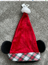 Disney Parks Mickey Mouse Santa Ears Hat NEW