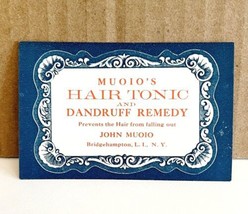 Muoio Hair Tonic  Beauty Products John Muoio Antique Labels 1920-30s 2 x 3 - $19.99