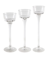 24 Set  Luminessence Long-Stem Glass Tealight Candleholders party Restau... - $1,524.83 MXN
