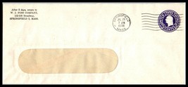 1946 US Cover - WJ Foss Co, Springfield, Massachusetts D9 - £2.21 GBP