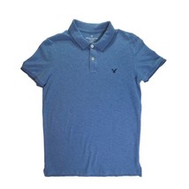 American Eagle Outfitters Shirt Youth Small Flex Classic Short Sleeve Blue Polo - £10.34 GBP