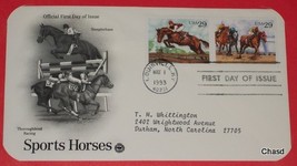 First Day Cover- Sports Horses- Steeplechase &amp; Thoroughbred Racing - $7.99