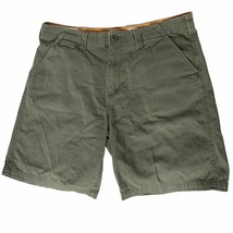Timberland Men Bermuda Shorts Size 36 Olive Green Pockets Summer Casual - $32.67