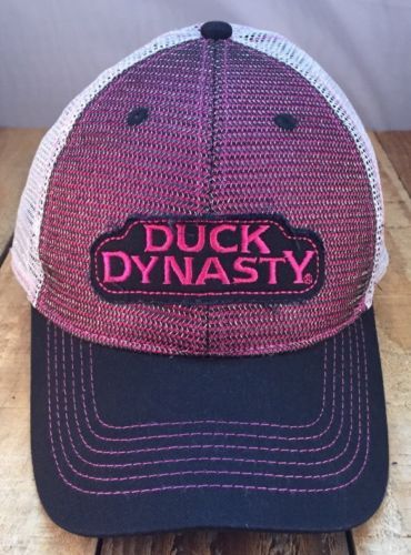 Duck Dynasty A&amp;E Pink Black White Shimmer Mesh Cap Trucker Hat Women Girl - $8.90
