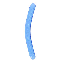 Realrock Crystal Clear Double Dong 18&#39;&#39; Blue - £36.12 GBP