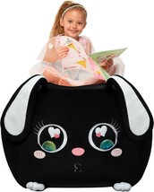 Black Rabbit Bean Bag Chairs For Kids Room Organizer, Stuffed Animal, Cover Only - $43.95