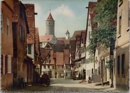 Middle Schmiedgasse and Green Tower Dinkelsbohl Postcard PC398 - £3.98 GBP