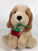 Russ Puppy Dog Plush w/ Red Rose Flower Tan Brown Soft Stuffed Animal 10... - £23.53 GBP