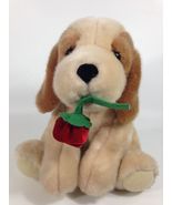 Russ Puppy Dog Plush w/ Red Rose Flower Tan Brown Soft Stuffed Animal 10... - $41.14 CAD