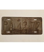 1948 Michigan License Plate #PA-42-72 - Vintage-Rustic-Man Cave-Decor-Ga... - $49.29 CAD