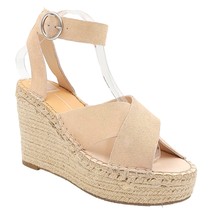 Dolce Vita Wmn Ankle Strap Espadrille Wedge Sandals Nova Size US 9 Beige Leather - £33.39 GBP