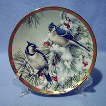 Lenox Winter Song Blue Jays Collector Plate 1993 Nature&#39;s Collage - £19.80 GBP