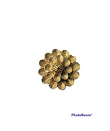 Vintage Womens Gold Tone DPA Brooch Pin Flower M Shaped Clamp Latch Text... - $214.09 MXN