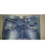 NEW MISS ME BUCKLE BLING DISTRESSED FLAP POCKET BOOT CUT STRETCH DENIM JEANS 24 - $69.99
