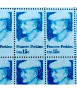 Scott #1821 Pane of 20 1980 15c Frances Perkins Labor Secretary FACE Val... - $2.95