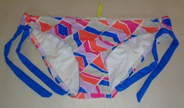 Gianni Bini Size Medium GEO FRONT TIE PANT Royal New Bikini Bottom Swimwear - $58.41