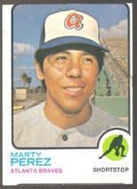 Atlanta Braves Marty Perez 1973 Topps Baseball Card #144 ex mt smc - £0.39 GBP