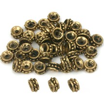 Bali Spacer Antique Gold Plated Beads 6mm 45Pcs Approx. - $14.21