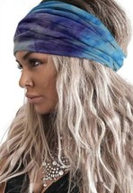 Boho Scrunchy Headband - Hippie Wide Headband - Yoga Headband - £12.38 GBP