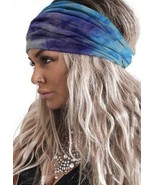 Boho Scrunchy Headband - Hippie Wide Headband - Yoga Headband - £12.16 GBP