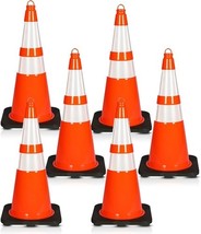 Pyle 28-Inch Safety Traffic Cones, 6-Pack Orange Parking Cones with Refl... - €39,48 EUR